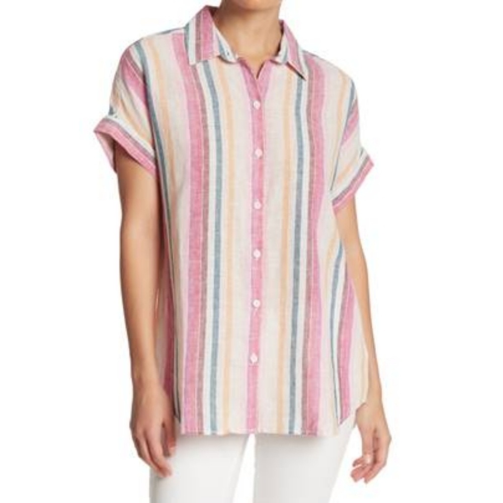 NWT beachlunchlounge Linen Button Up